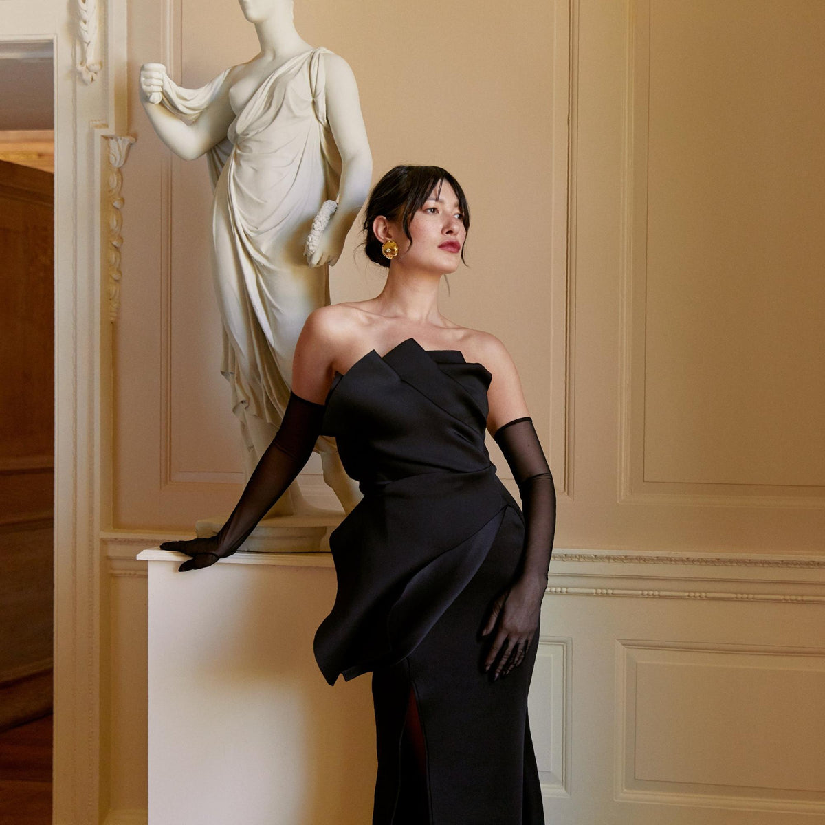 Long Black Gloves