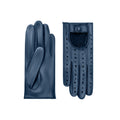 Guantes de conducir de piel de color cian - Adeline