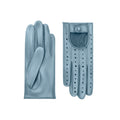 Sky Blue Leather Driving Gloves - Adeline