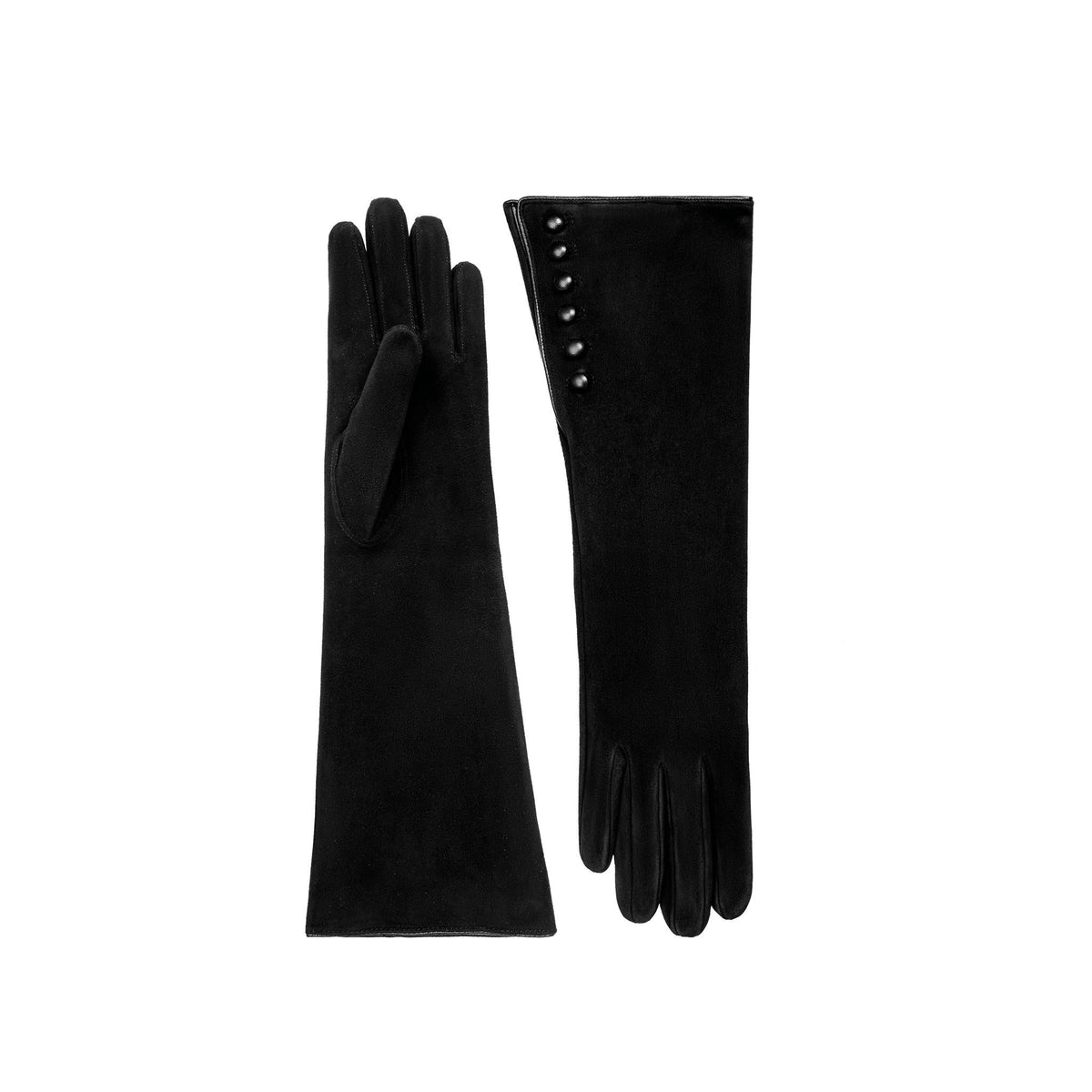 Agnes | Gant en daim-Noir-Cornelia James
