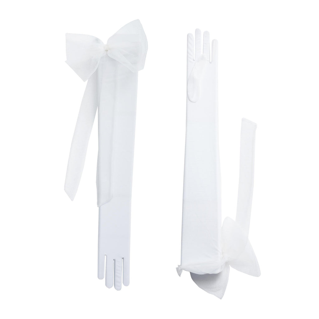 Amara | Tulle Opera Glove – White