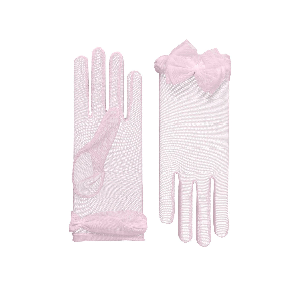 Angélique | Tulle Glove with Bow – Blush