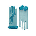 Angélique | Tulle Glove with Bow – Teal