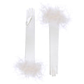 Pale Ivory Satin Opera Gloves - Ariadne