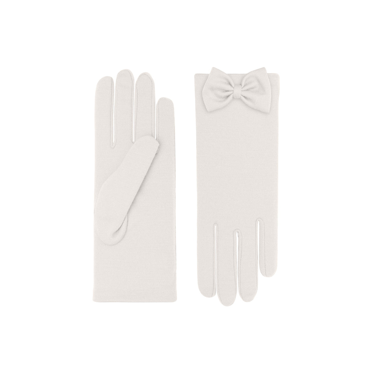 Beatrice | Gants en laine mérinos - Blanc hivernal
