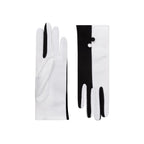 Camilla | Sueded Cotton Day Glove-White / Black-Cornelia James [cw:white-/-black]