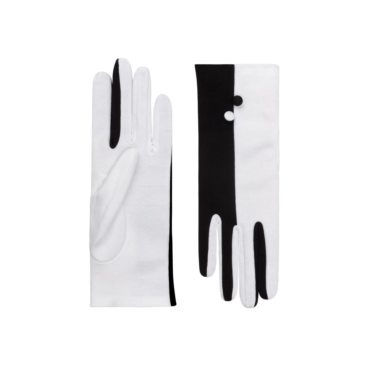 Camilla | Sueded Cotton Day Glove-White / Black-Cornelia James [cw:white-/-black]