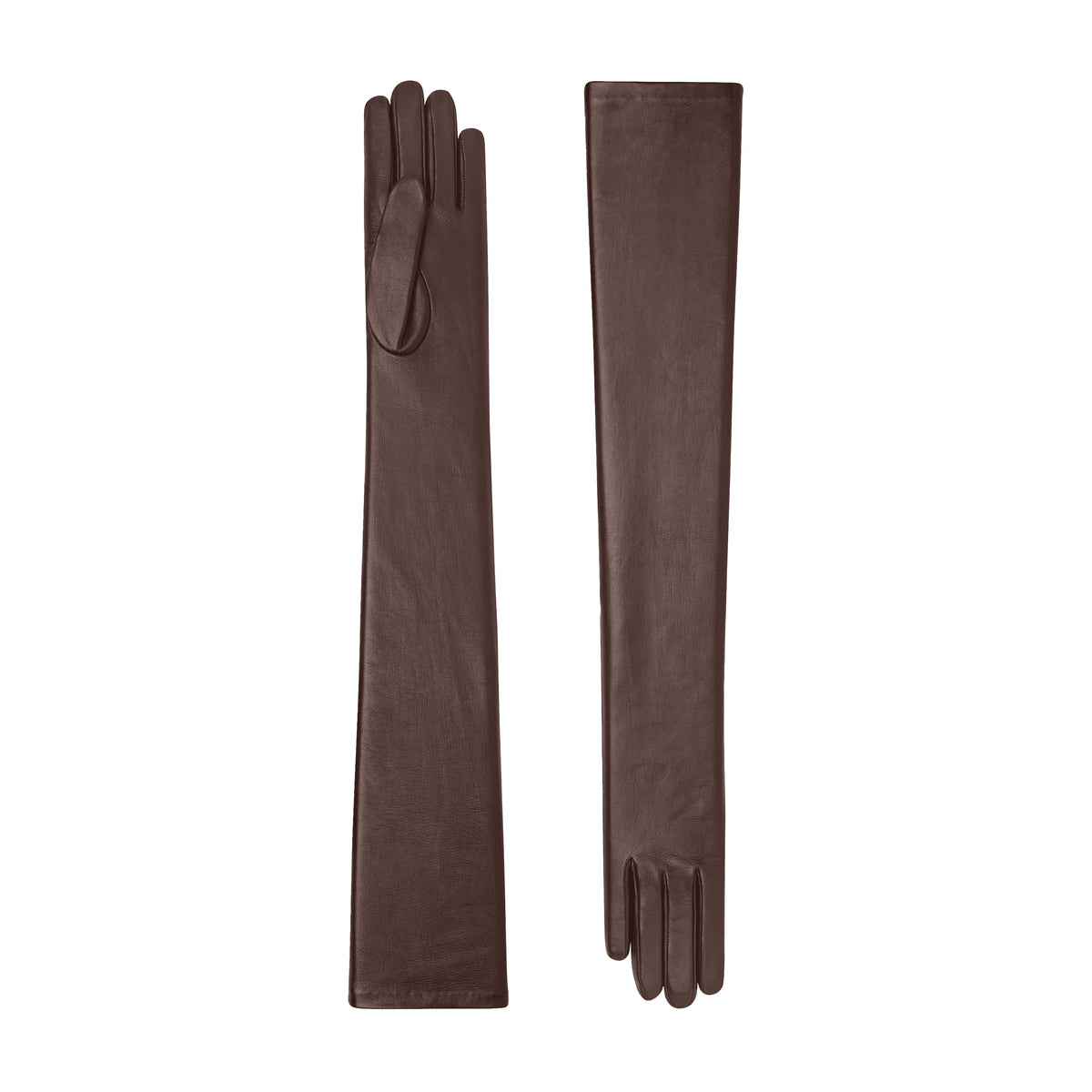 Celestine | Guante de ópera de piel - Chocolate
