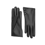 Celine | Leather Glove with Button Cuff-Black-Cornelia James [cw:black|high]