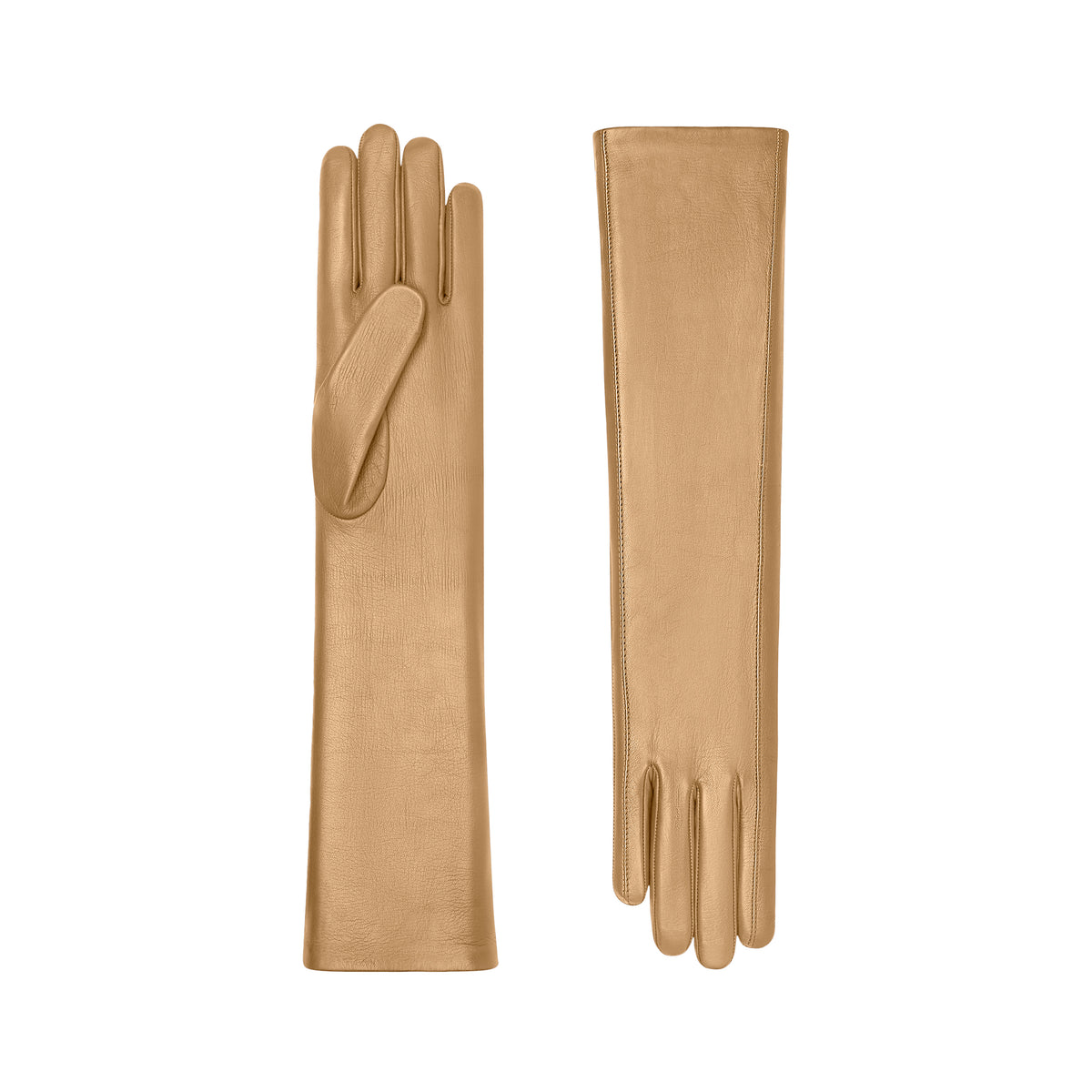 Clémence | Gant en cuir à deux points - Biscuit