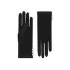 Clio | Silk Glove with 3 Buttons – Black