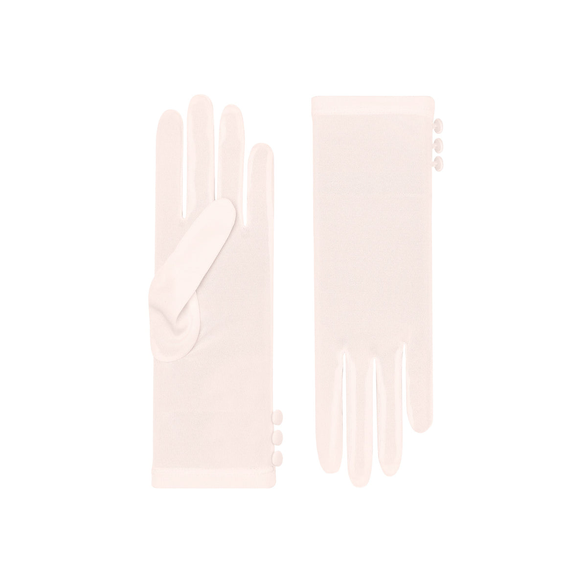 Clio | Silk Glove with 3 Buttons – Blush Pink