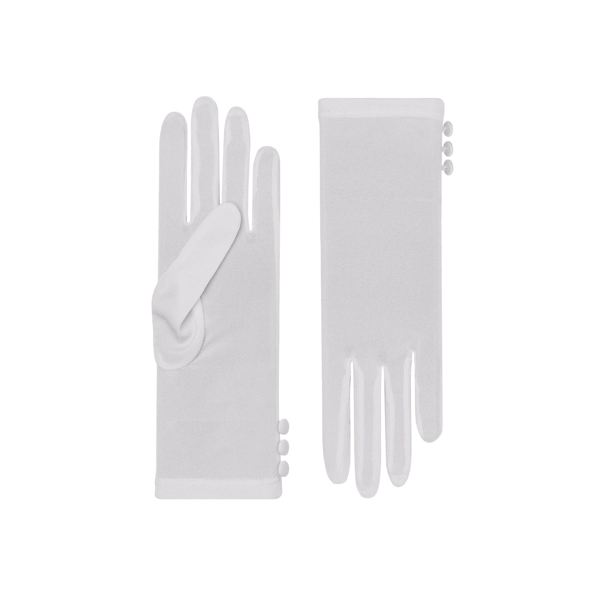 Clio | Silk Glove with 3 Buttons – Dove Grey