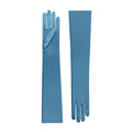 Gants d'opéra en satin bleu azur - Cora