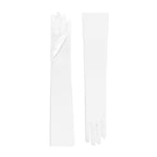 Gants d'opéra en satin blanc - Cora