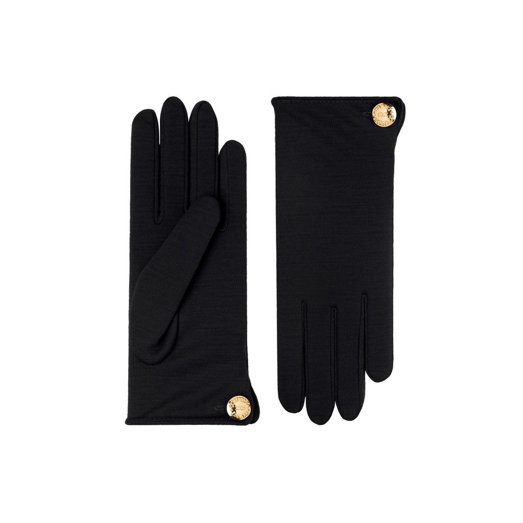 Cornelia | Merino Wool Glove with a Button Cuff Link-Black-Cornelia James [cw:black|high]