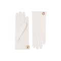 Cornelia | Merino Wool Glove with a Button Cuff Link – Winter White