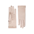 Champagne Satin Wrist Length Gloves - Cynthia