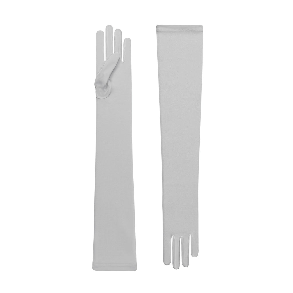 Desdemona | Silk Opera Glove – Dove Grey