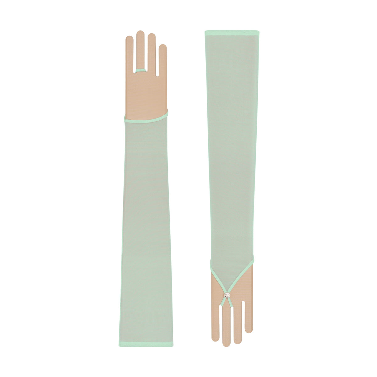 Electra | Tulle Fingerless Opera Glove – Eau de Nil