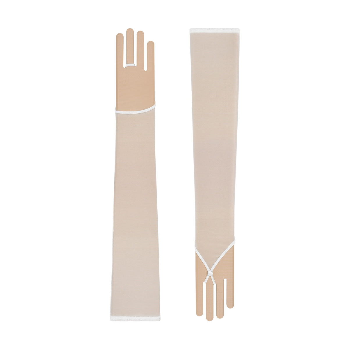 Electra | Gants d'opéra sans doigts en tulle - Ivoire