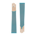 Electra | Tulle Fingerless Opera Glove – Teal