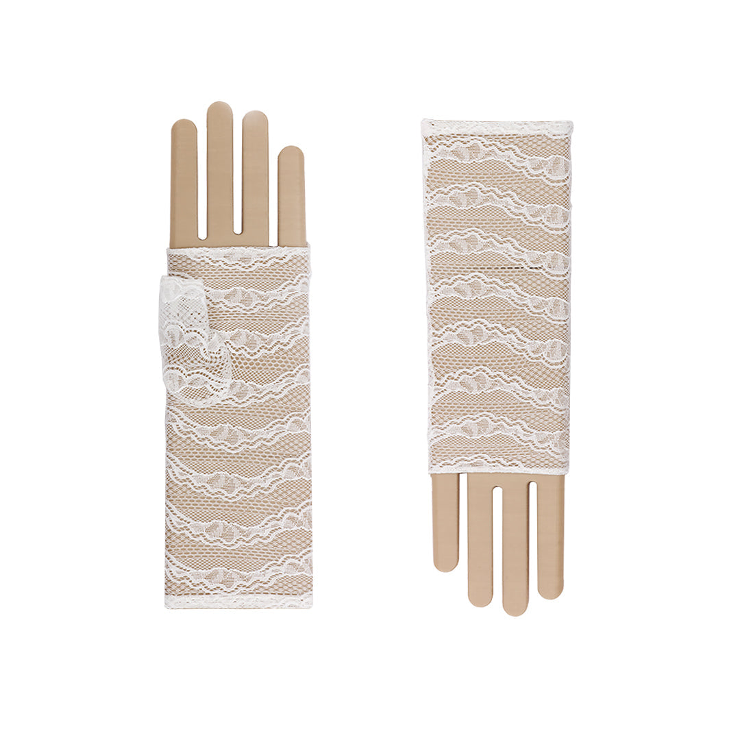 Elexis | Lace Short Fingerless Glove – Ivory