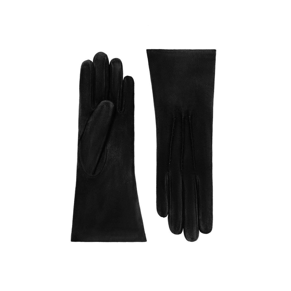 Eloise | Gant en daim doublé de cachemire-noir-Cornelia James