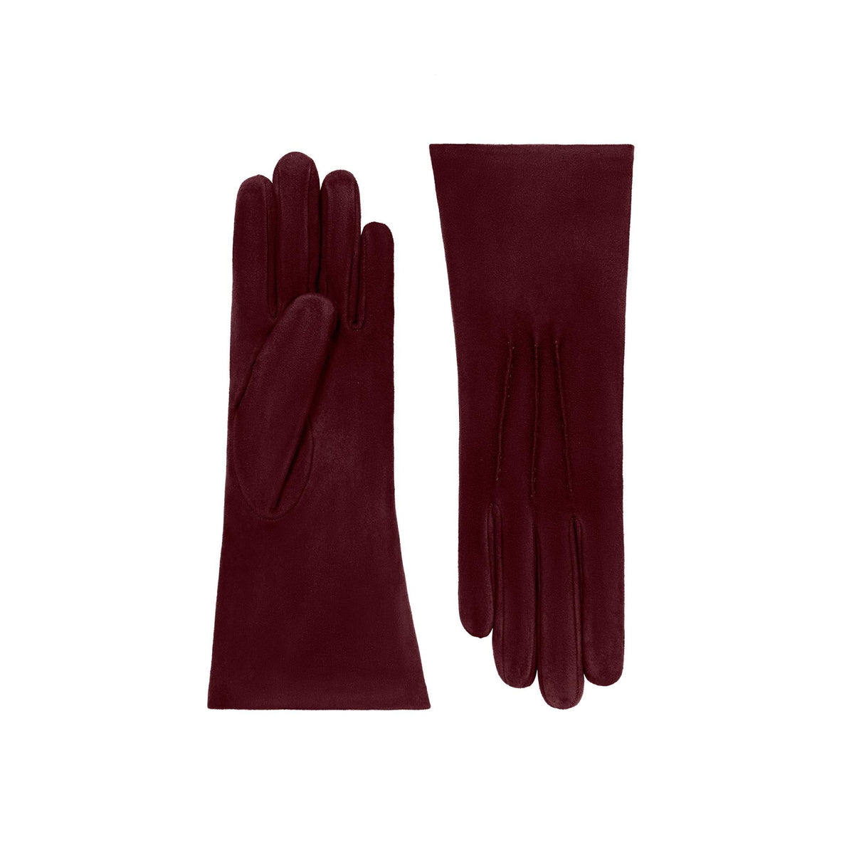 Eloise | Guante de ante forrado de cachemira-Claret-Cornelia James