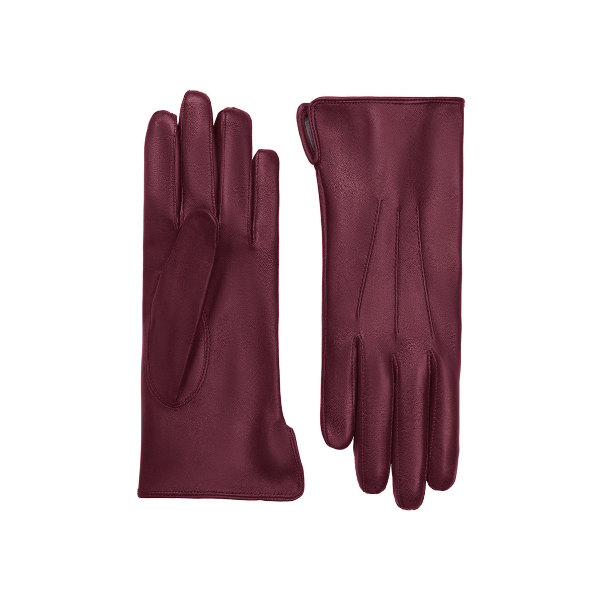 Emilie | Gants classiques en cuir - Bordeaux