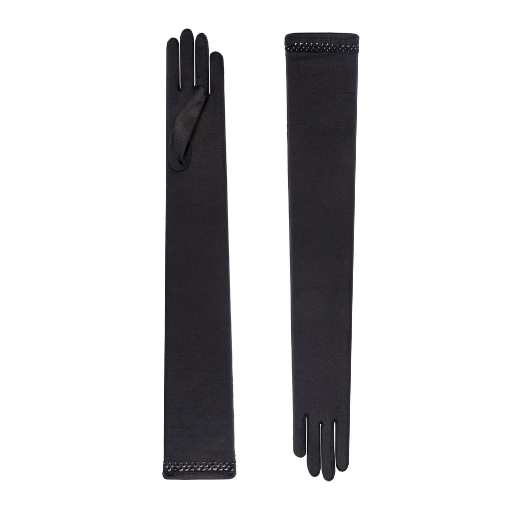 Guantes negros de ópera Satín - Euphemia