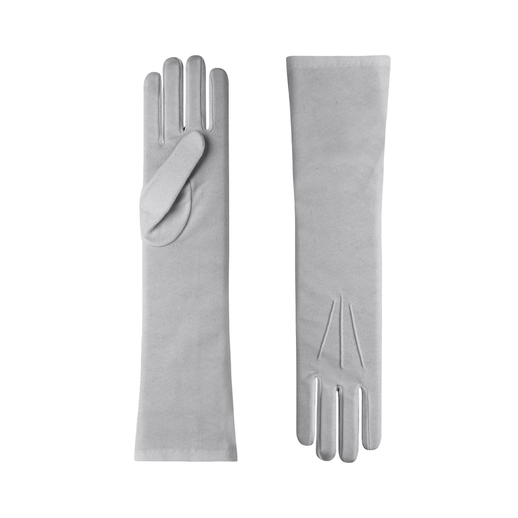 Francesca | Longer Line Sueded Cotton Day Glove – Ascot Grey