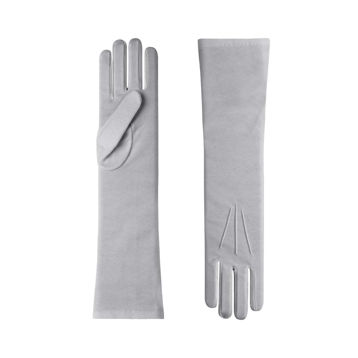 Francesca | Longer Line Sueded Cotton Day Glove – Ascot Grey