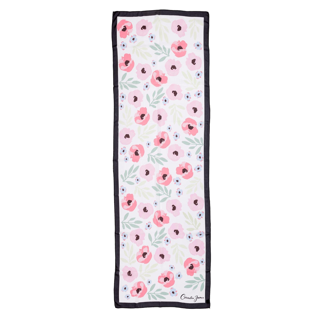 Freya | Silk Scarf-Optic White-Cornelia James