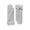 Giselle | Silk Glove with Bow – Dove Grey
