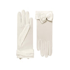 Giselle | Silk Glove with Bow – Ivory