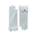 Giselle | Silk Glove with Bow – Porcelain Blue