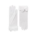 Giselle | Silk Glove with Bow – White