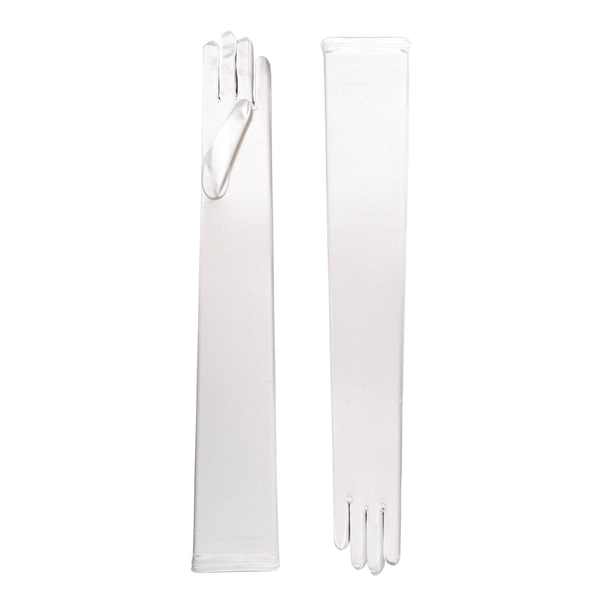 Pale Ivory Satin Opera Gloves - Hermione