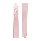 Smokey Rose Satin Opera Gloves - Hermione