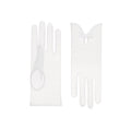 India | Tulle Glove with Keyhole & Bow – White