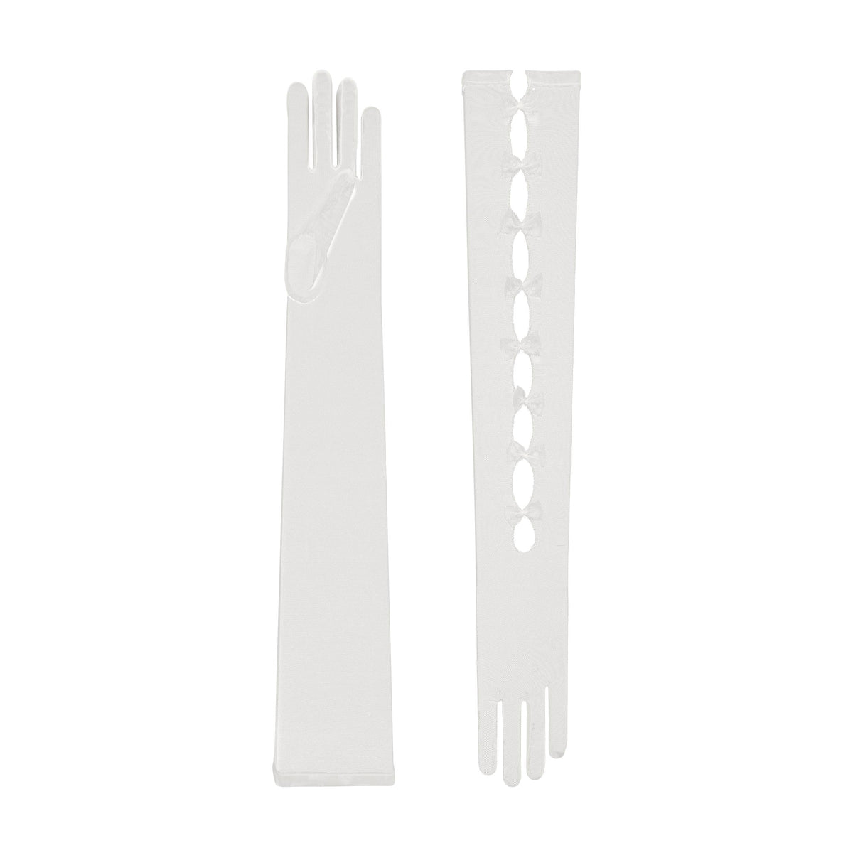Jessica | Tulle Opera Glove – Ivory