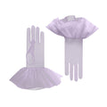 Lara | Tulle Glove with Harlequin Cuff – Lilac
