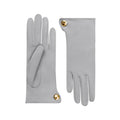 Leonora | Gants de jour en coton suédé - Gris Ascot