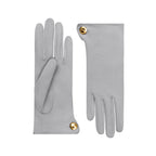 Leonora | Gants de jour en coton suédé - Gris Ascot