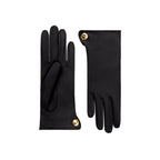 Leonora | Sueded Cotton Day Glove-Black-Cornelia James