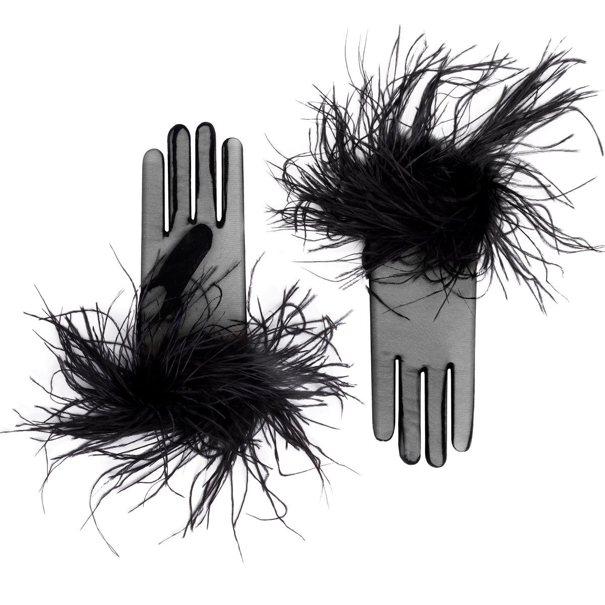 Lola | Tulle Wrist Length Glove – Black