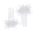 Lola | Tulle Wrist Length Glove – White