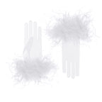 Lola | Tulle Wrist Length Glove – White