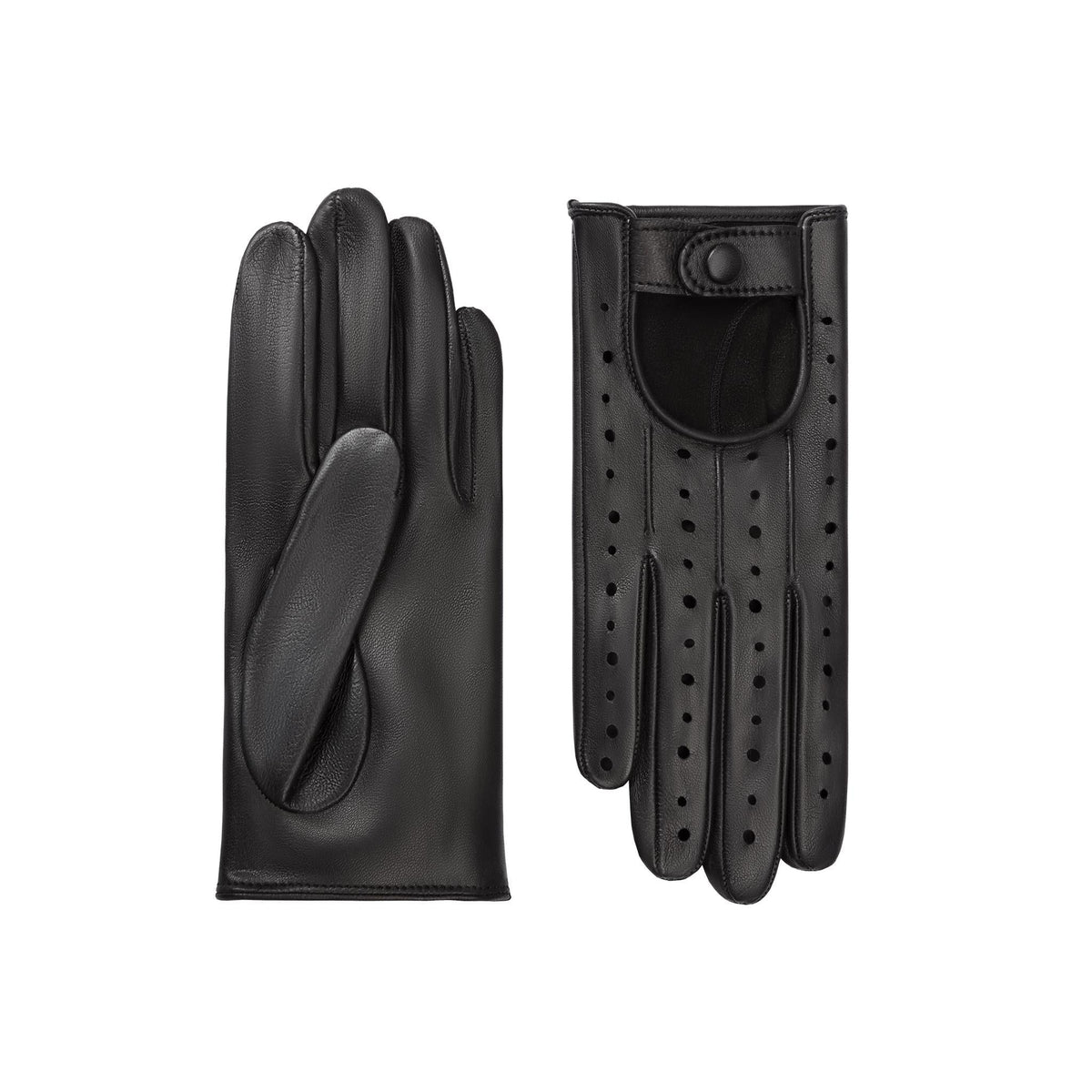 Adeline | Gant de conduite en cuir-noir-Cornelia James